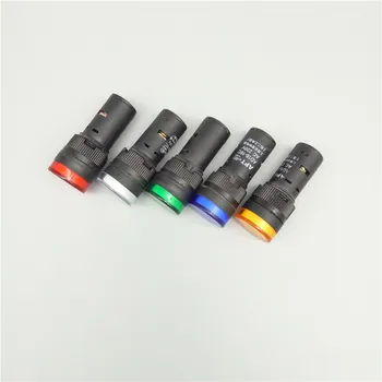 

1Pcs Class B 16mm hole AD16-16C signal indicator solid color LED wick highlight 12V24V220v380V red and green