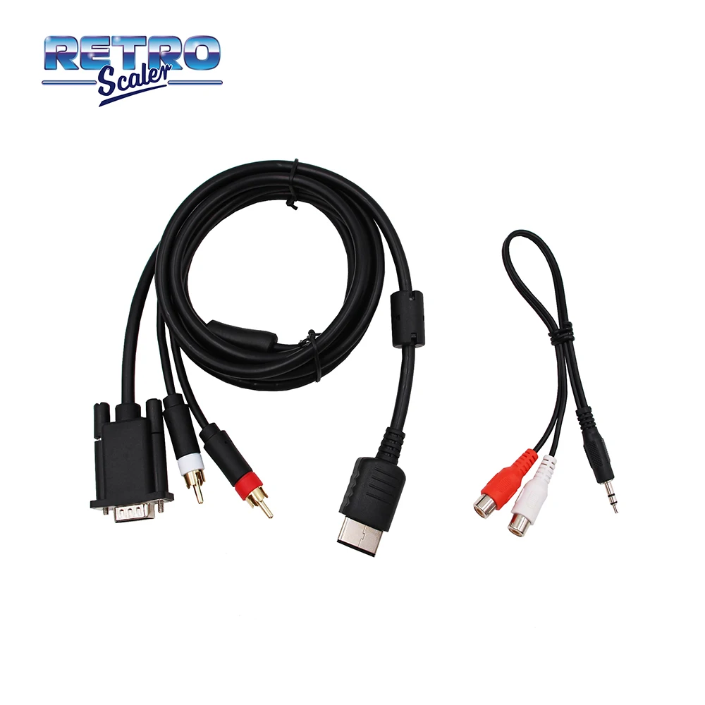 RetroScaler VGA Cable for Dreamcast console High Definition + 3.5mm to 2-Male RCA Adapter — view 3