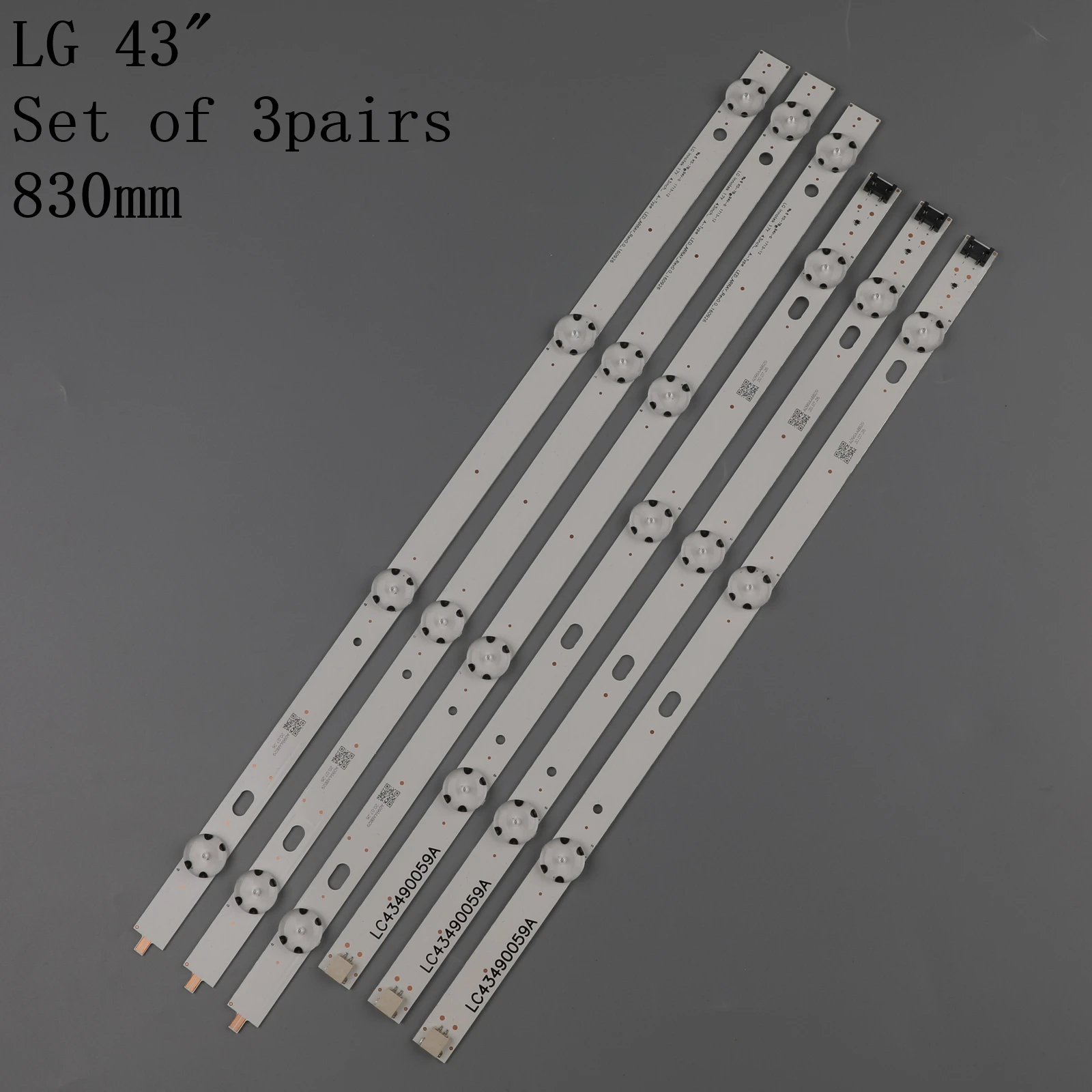 Led backlight strip 7 lamp for LG Innotek 17Y 43inch_ A-Type LC43490059A 43UJ634V 43UJ630 43UJ630-ZA 43UJ6309 HC430DGG-SLTL13 afbeelding