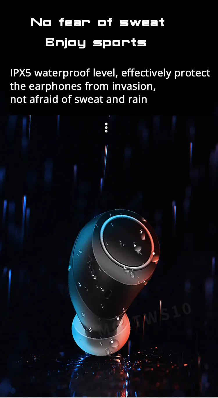 Tws 10 беспроводные наушники, bluetooth наушники, настоящие наушники-вкладыши, игровая гарнитура, чехол с шумоподавлением, hands free