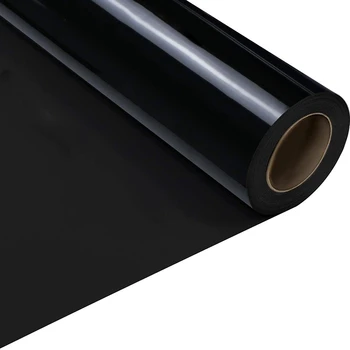 

HTV Vinyl Roll Black Thermal Transfer Vinyl-30.48cm x 45.72cm Ironing Vinyl Suitable to DIY Tshirt Bags and Textiles