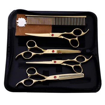

Pet Hair Scissors Set Dog Groomings Scissors Set Cutting Thinning Curved Shears Comb Kit K888