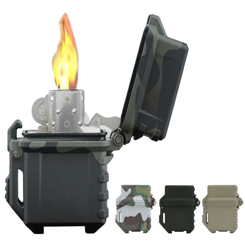 

Tactical Lighter Shell Storage Case Lighter Container Organizer Holder For Lighter Inner Tank Hunting Camping Survival Tool