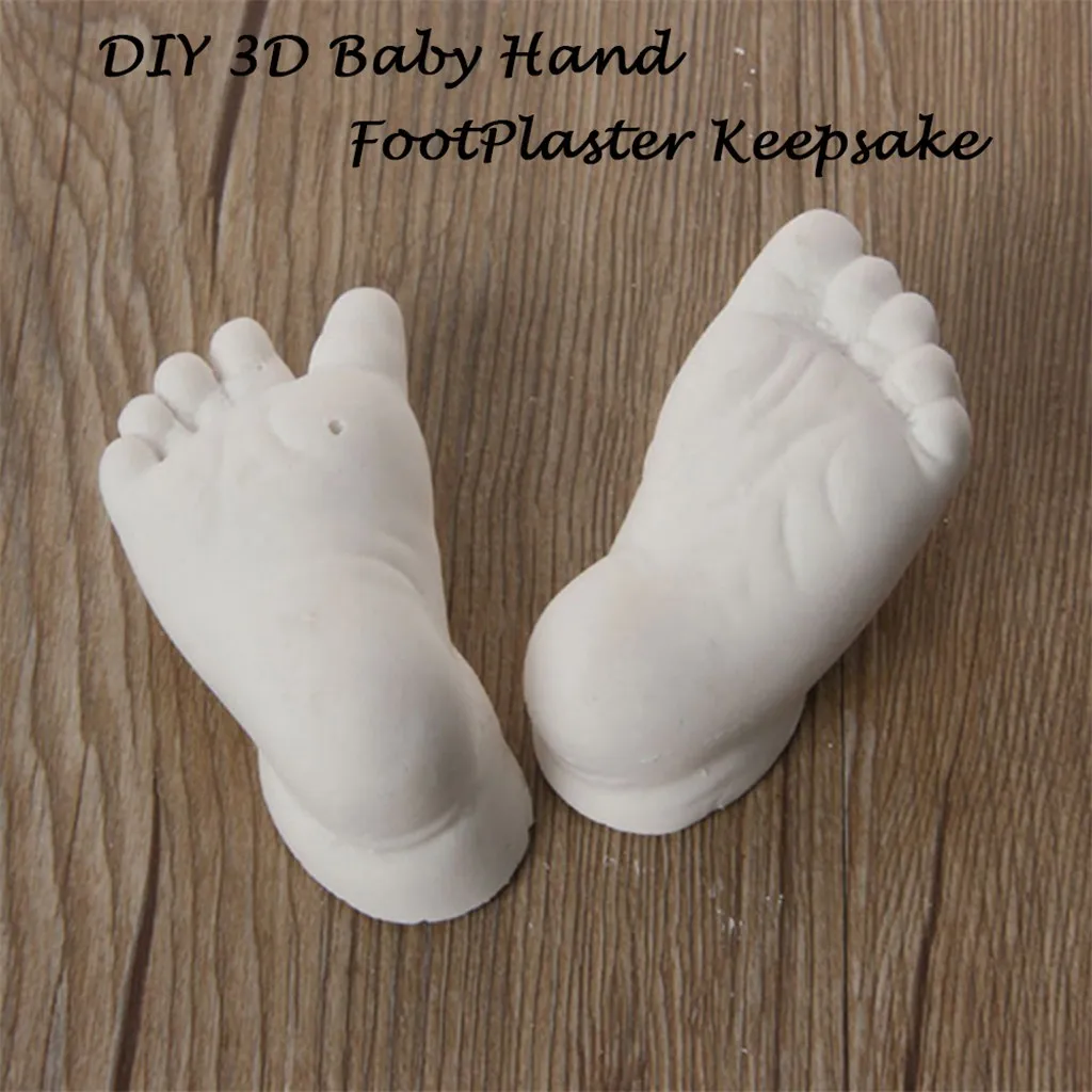 DIY Plaster Mold 3D Hand Foot Print Mold for Baby Souvenir Hand Casting Kit Couples Wedding Holding Baby Plaster Mold Home Decor