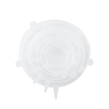 6 многоразовый силикон эластичные Чехлы общие чехлы силиконовый гель контейнер для упаковки еды Чехлы силиконовые гелевые чехлы