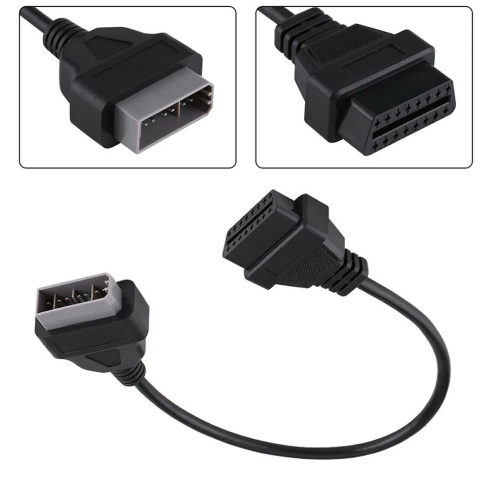

1* 14 Pin To 16 Pin OBD2 Adapter Connector Diagnostic Detector Cable For Nissan