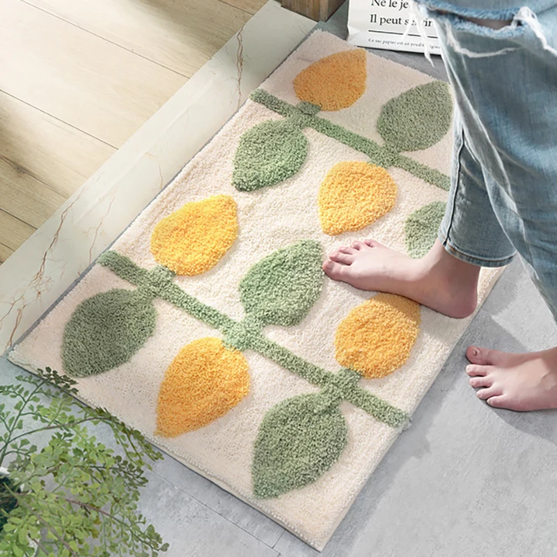 

Flocking Door Mat Kitchen Carpet Bedroom Living Room Floor Mats Bathroom Anti-slip Doormat Absorption Rug Entrance Outdoor Mat