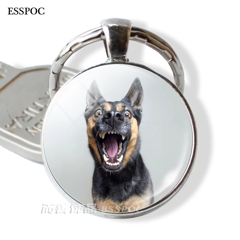 Keep Calm and Love Dog стеклянный кабошон для кулона брелок Кольца Брелоки бульдог хаски, Такса подарок для любимой собаки - Цвет: as show