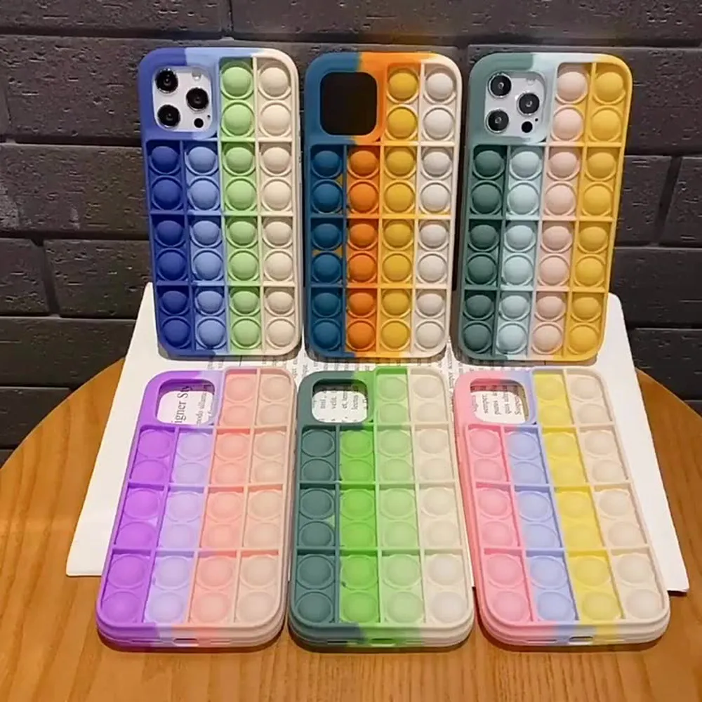 

Squeeze Toy Fidget Toys Iphone 11 Case Iphone 12 Pro Max Case Cell Phone Cases Phone Cover Silicone Fashion Rainbow Shell