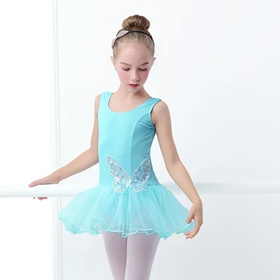Sky Blue Vest Дети девочка балетная пачка танцевальное платье Одежда для маленьких девочек Розовое небесно-голубое гимнастическое платье для девочек сценическая танцевальная одежда - Цвет: Sky Blue Vest