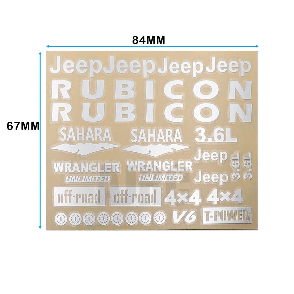 Wrangler Jeep наклейки для Traxxas trx4 Defender Bronco Ranger AXIAL SCX10 D90 D110 TAMIYA CC01 Hliux TOYOTA LC70 LC80 FJ40|Детали
