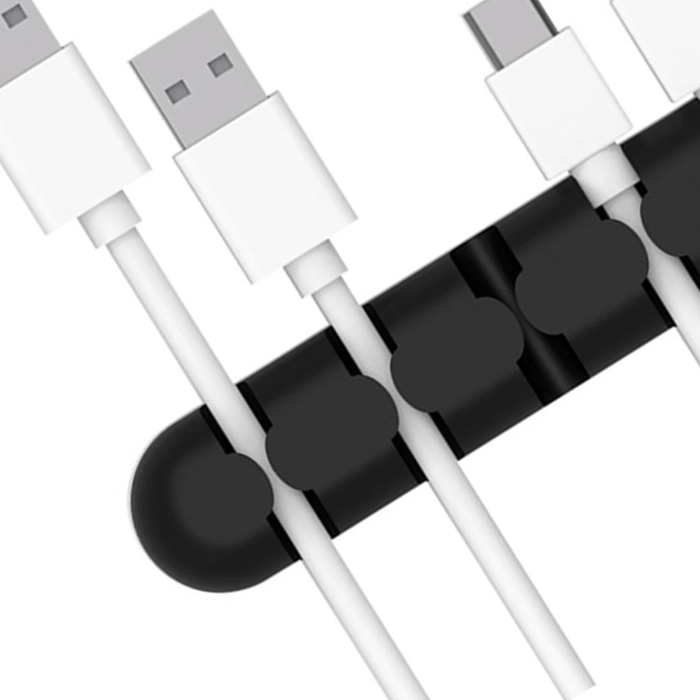 USB данных зарядное устройство силиконовый кабель Winder Разъем Держатель шнур для организации рабочего стола провода кабель хранения Организатор