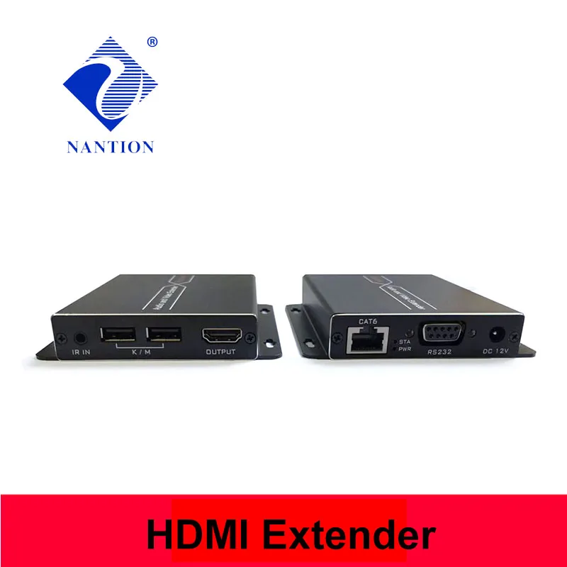 100m HDBaseT HDMI 호환 연장기 RJ45 CAT6 케이블 4K KVM RS232 POE 연장기 IR HDMI 1.4V 풀 HD 3D,4K 리피터