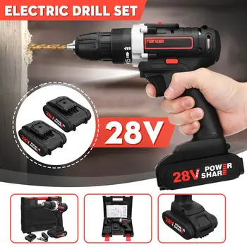

1/2 Battery Charger Free Cordless Drill Double Speed 28V 1500RMP 35N.M Torque Electric Screwdriver