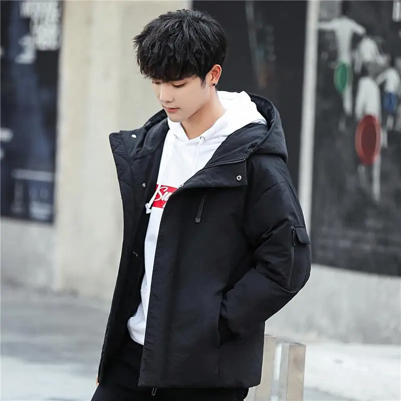 Мужской пуховик, осень, корейский стиль, стиль, пуховик для мужчин, популярный бренд, белый утиный пух, с капюшоном, пуховое пальто, Me