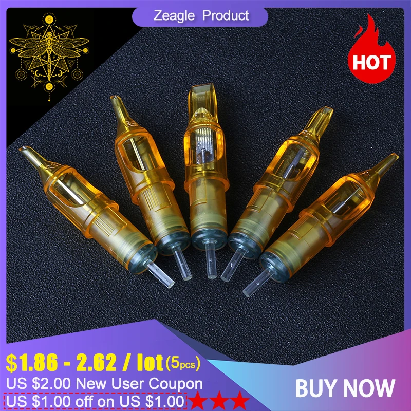 

5pcs Tattoo Cartridge Needles Disposable Makeup For Microblading Tattoo Machine 3RL/5RL/7RL/9RL/5M1/7M1/9M1/5RS/7RS/9RS