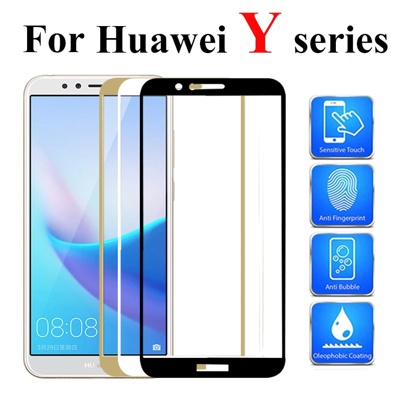 Защитное стекло для huawei y6 y5 y7 prime 2018 y9 2019 закаленное huawey huavei y 5 6 7 prime2018 6y защитная