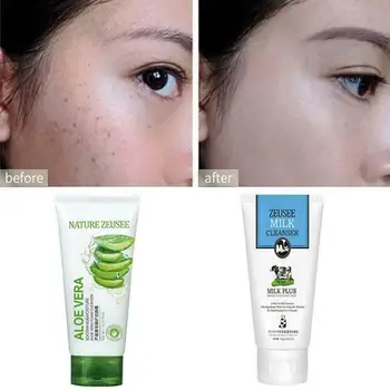 

100g Skin Care Aloe Milk Cleanser Deep Pore Cleansing Anti Aging Natural Daily Face Wash Exfoliating Remove Blackhead Gel
