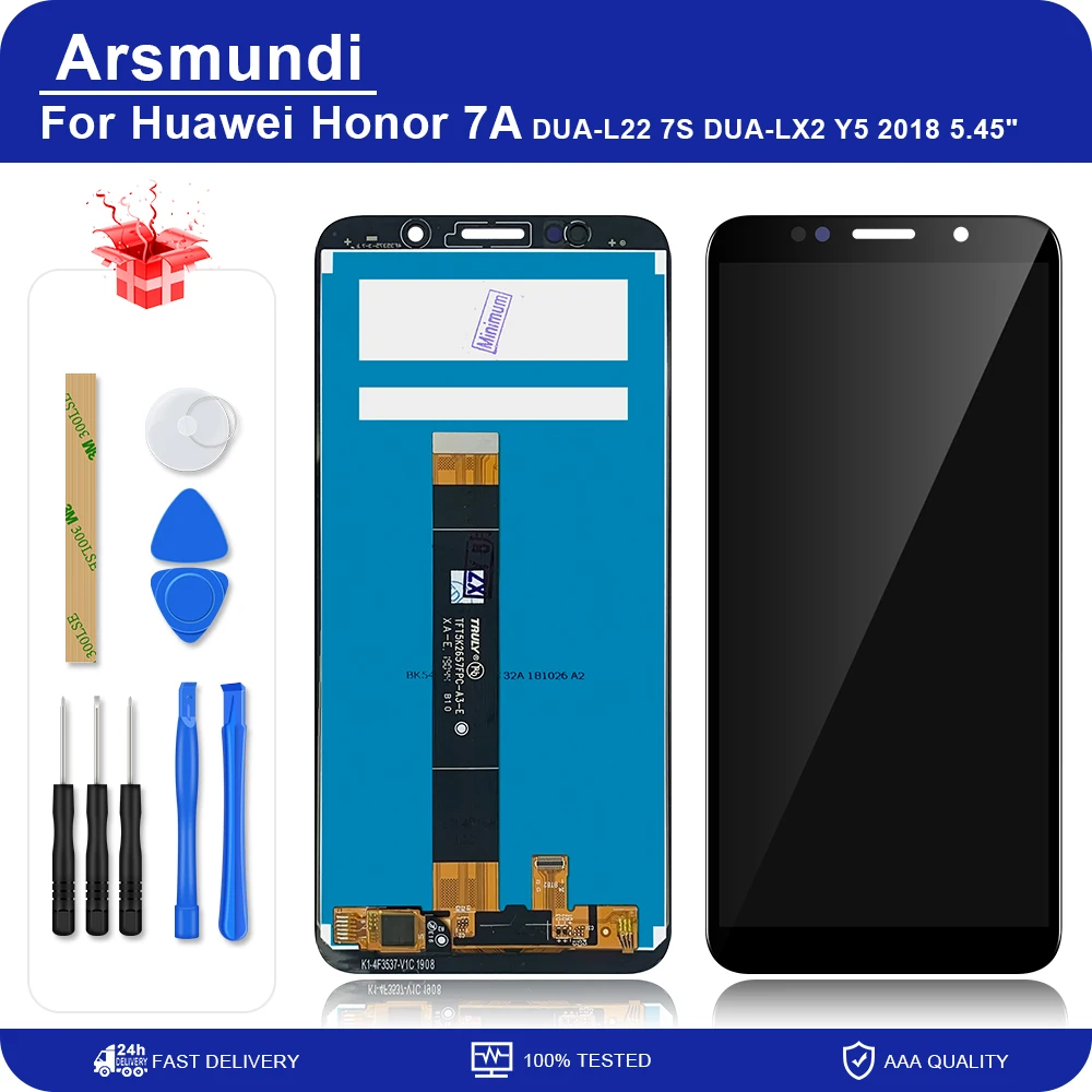 ЖК-дисплей 5 45 дюйма для Huawei Honor 7A DUA-L22/7S сенсорный экран с дигитайзером в сборе Y5 2018