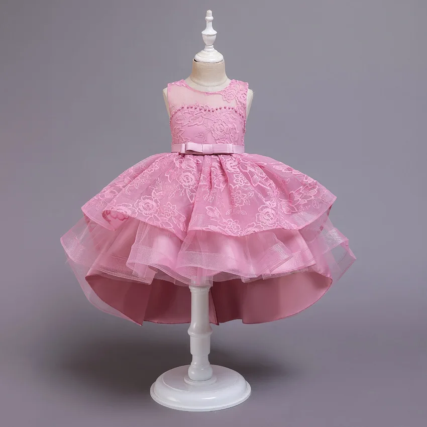 Summer Girls Dress for Carnival Rock Flower Sequins Costume Wedding Evening Princess Party Children Clothing 3-10yrs | Детская одежда и