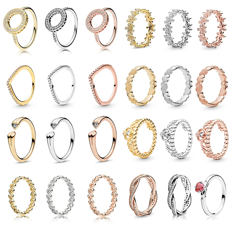 

CHIELOYS Classic Crystal Finger Rings For Women With 3 Colors Bow Crown Daisy Crystal Wedding&Party Ring For Women Jewelry Gift