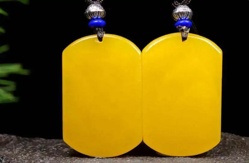 LETSFUN Fine Jewelry пара влюбленных Синьцзян Хотан желтый нефрит резной дракон и Феникс кулон