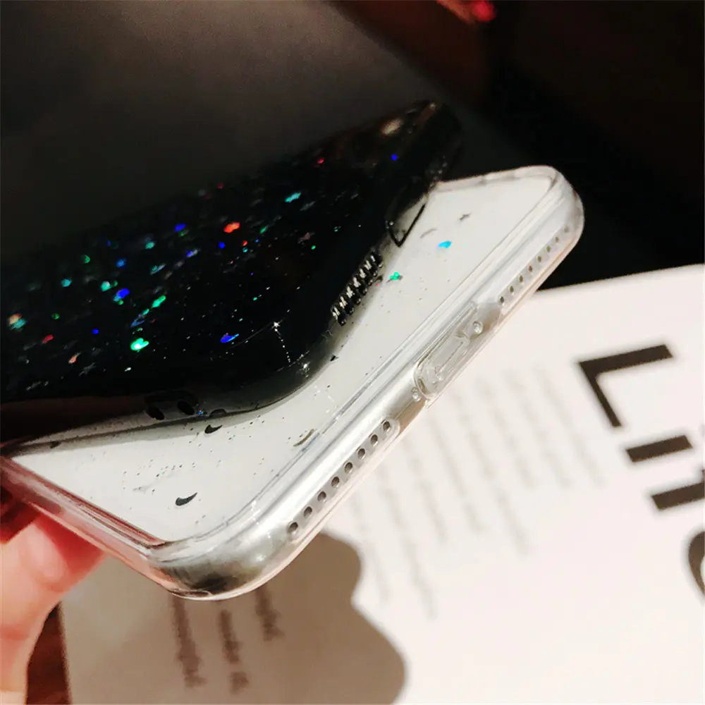 Lovebay блестящий чехол для телефона iPhone 11 Pro 7 8 6 6s Plus X XS XR XS Max Bling Moon Stars Sequins мягкий прозрачный силиконовый чехол из ТПУ