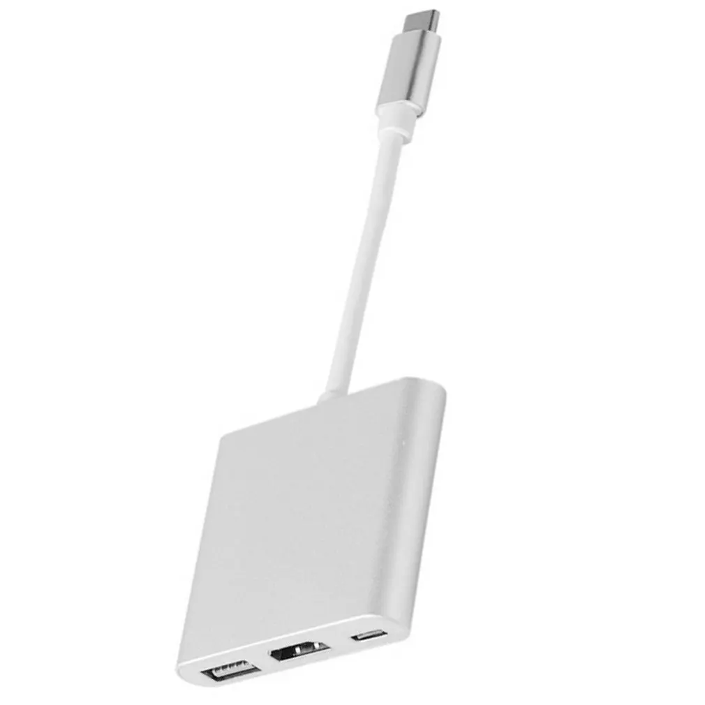 Многоцелевой Тип мини-C отложным воротником Hdmi «Три в одном» Тип-C отложным воротником Usb Тип с разъемами типа C и Hdmi конвертер USB Интерфейс для Apple Macbook