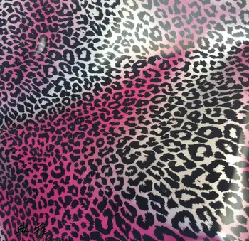 

100CM Transparent claret Leopard film magic color laser TPU clothing Waterproof PVC wedding coat diy textiles fabric,D160