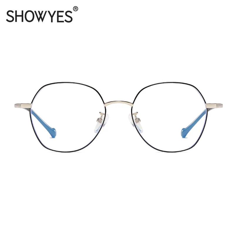 SHOWYES, легкая оправа, синие блокаторы, компьютерные очки, женские, известный дизайнер, круглые, большие размеры, простые, для экрана, геймерские очки 031
