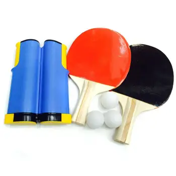 

HOT Creative Table Tennis Net Portable Retractable Ping Pong Post Net Rack For Any Table 1 Set Table Tennis Rackets Ping Pong