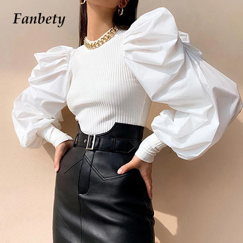 Осенний элегантный пуловер в рубчик с круглым вырезом топы для женщин пышная