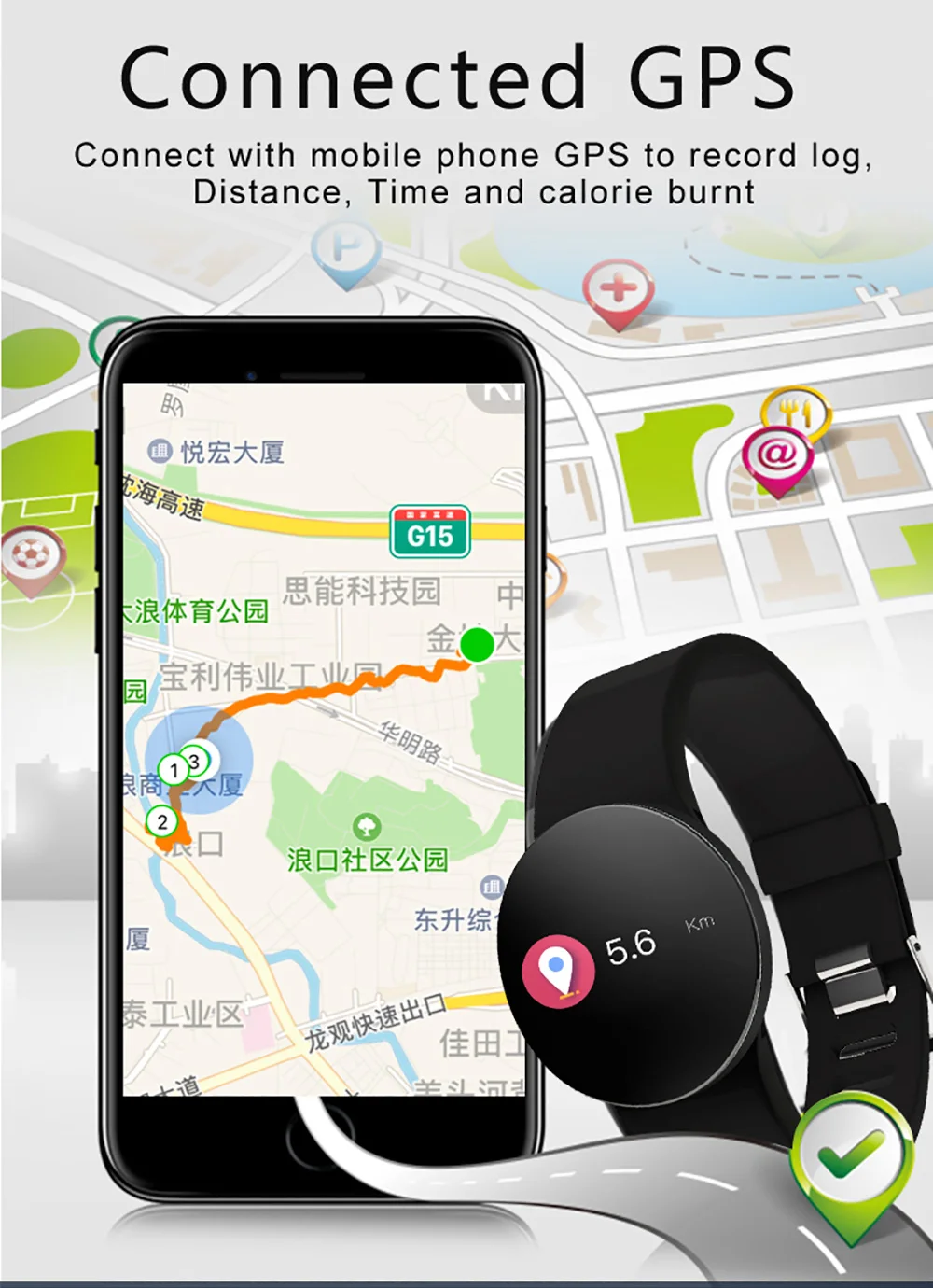 Смарт-часы Шагомер Спорт фитнес монитор сердечного ритма кровяное давление трекер Smartwatch беспроводные устройства для IOS Android
