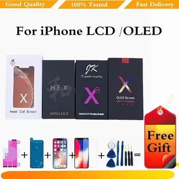 

AAA JK RJ Incell Screen For iPhone X LCD No Dead Pixel With 3D Touch Digitizer Assembly For iPhone X XS XR XSMAX 11 LCD + Gift