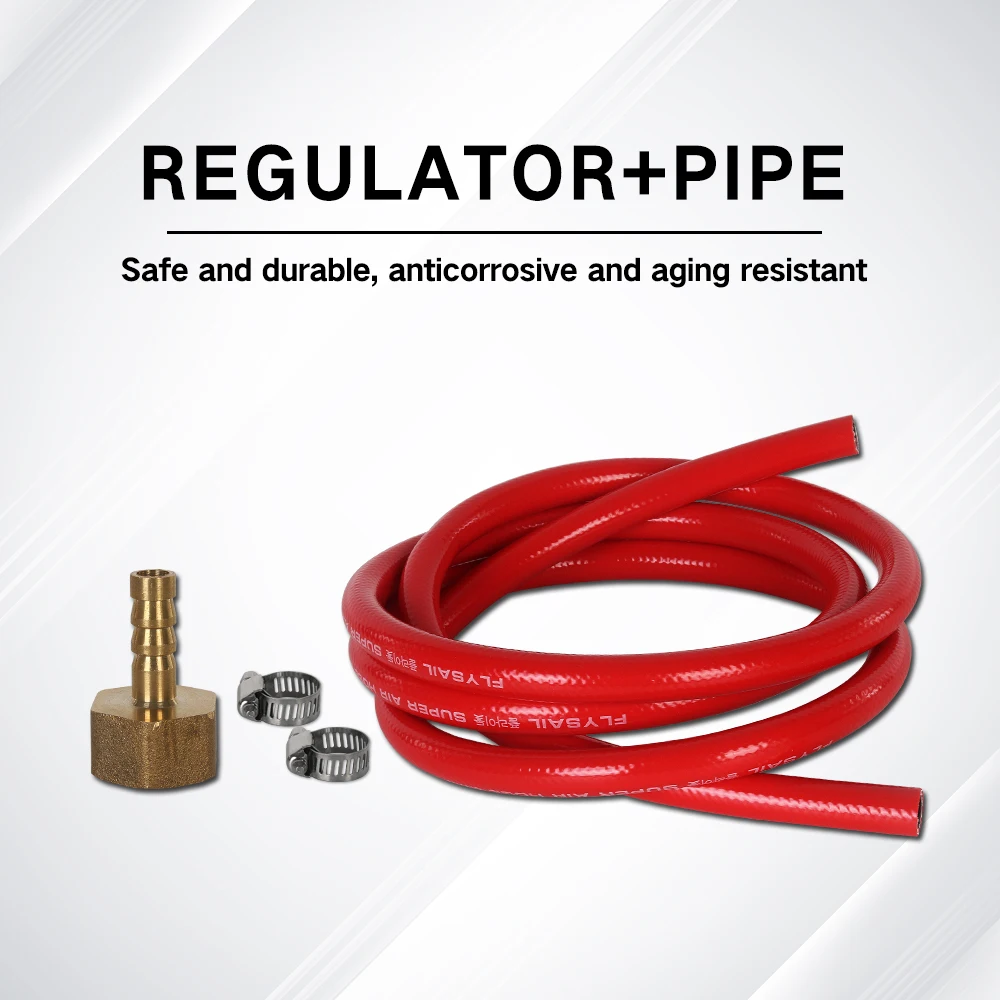 ITOP BBQ Gas Plancha Accessories 1 Set Pipe And Regulator For 8mm Pipe G1/2 Regulator Use For Plancha SP-HCHS Model