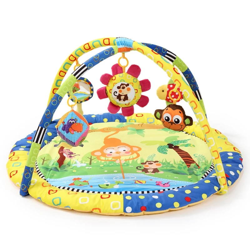 Игровой коврик с обезьяной, игровое одеяло, детская игрушка, детский музыкальный коврик для ползания, одеяло для ползания