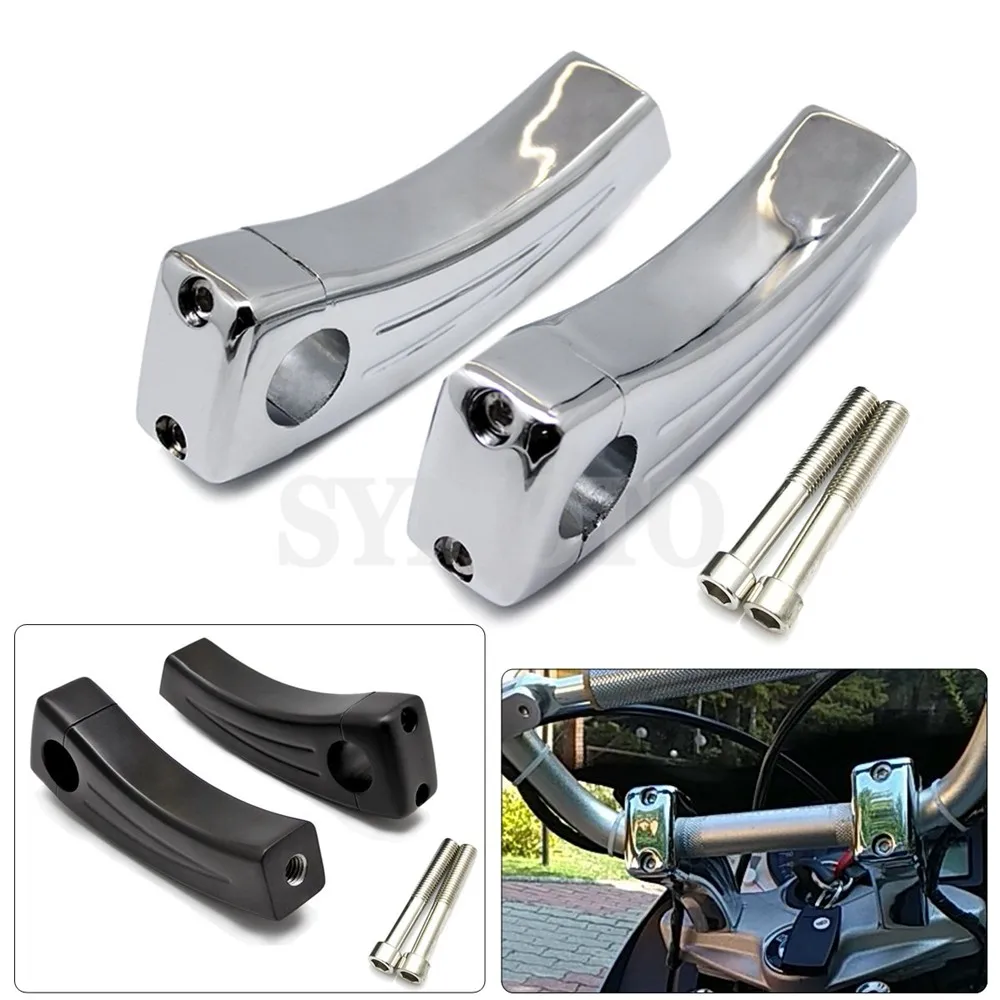 

7/8"22MM Motorcycle Heightening Fixed seat Clamps Risers Handlebar Bar Risers Mount For Yamaha XV 125 250 400 Tmax 500 530 R1