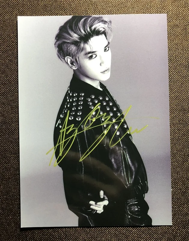 10 Ручной подписанный SuperM Taeyong фото с автографом 5*7 K-POP 092019N3 - Цвет: 10