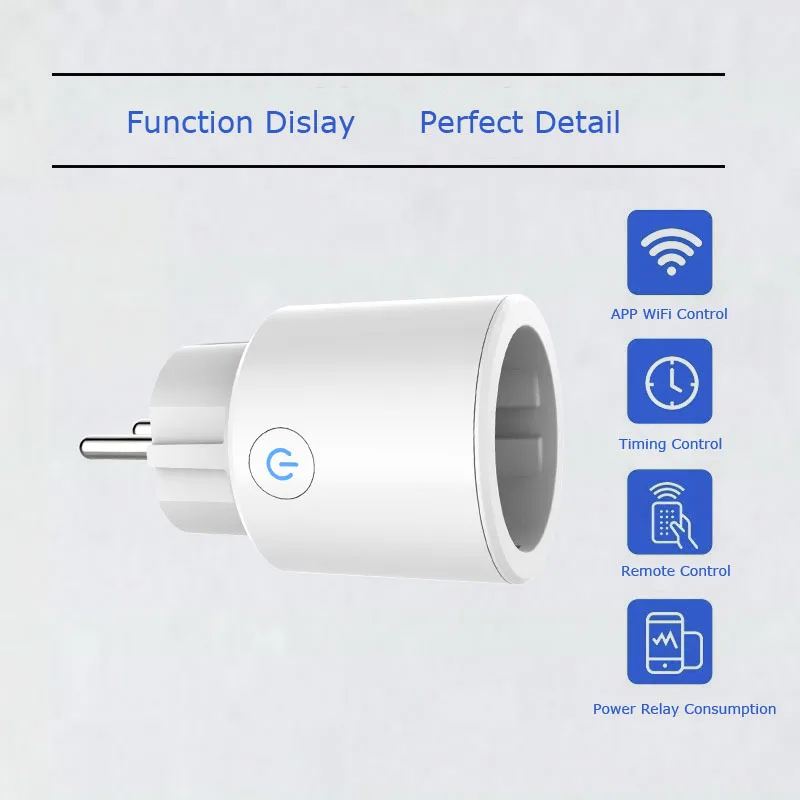 

600W 13A Smart Wifi Power Plug With Power Monitor Smart Home Wifi Wireless Socket Outlet Works With Alexa Google Home Tuya App