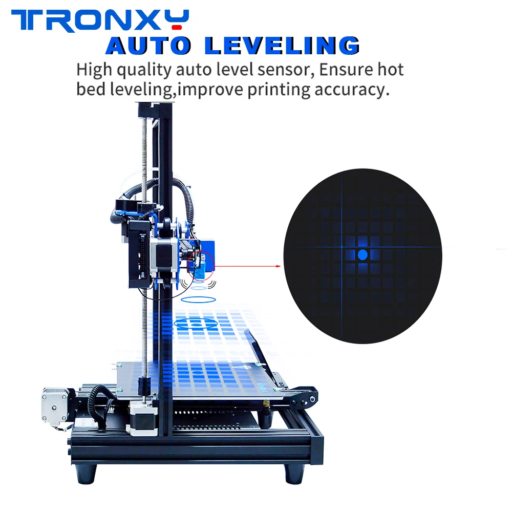 Koop 2019 Tronxy XY 2 Pro 3D Printer Kit Snelle Montage 255*255*260 Mm Ondersteuning Auto Leveling Hervatten Print filament Opraken Detectie