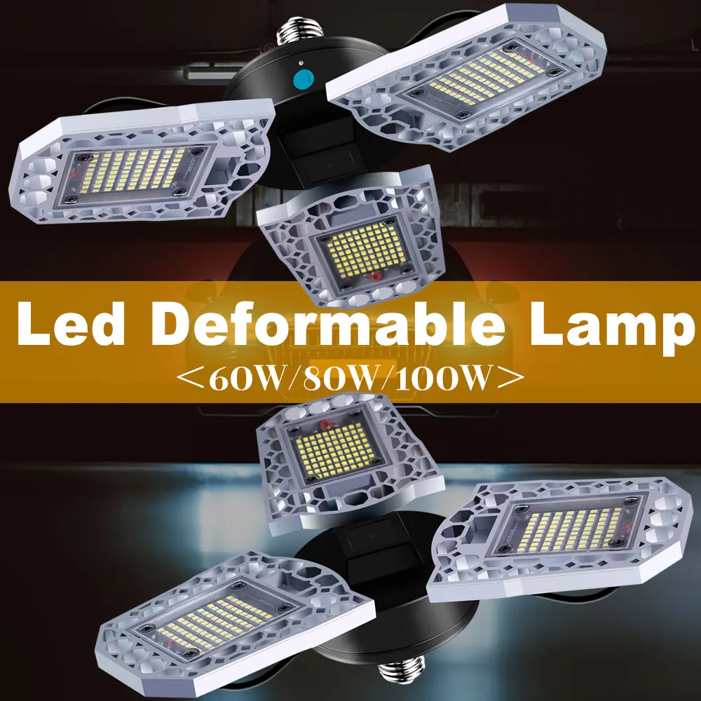 

LED Lamp E27 E26 Waterproof LED Garage Light Lamp High Intensity AC110-270V SMD 2835 60W 80W 100W Parking Warehouse Industrial