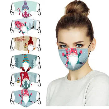 

2020 Fashion Adult's Christmas Printed Facemask Breathable Protective Mouth Mask Reusable mascarillas adultos F Fast Ship