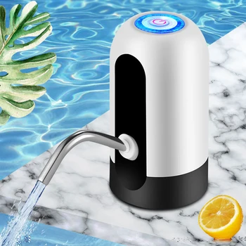

Sterile Portable Electronic LED Drinking Water Pump Home USB Charing Water Dispenser Pumps Bottle Switch With Pipe 7x13x9cm