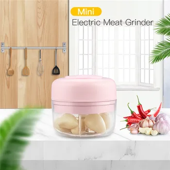 

Mini Electric Garlic Slicer Safe Waterproof Food Crusher Rechargeable Meat Grinder Chopper Blender Fruit Mincer Kitchen Tool 31