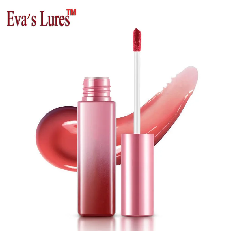

Eva's Lures Sexy Super Bright Liquid Lip Gloss Moisture Velvet Red Lip Gloss Fully 3D Enamel Lips Tint Waterproof Makeup Beauty