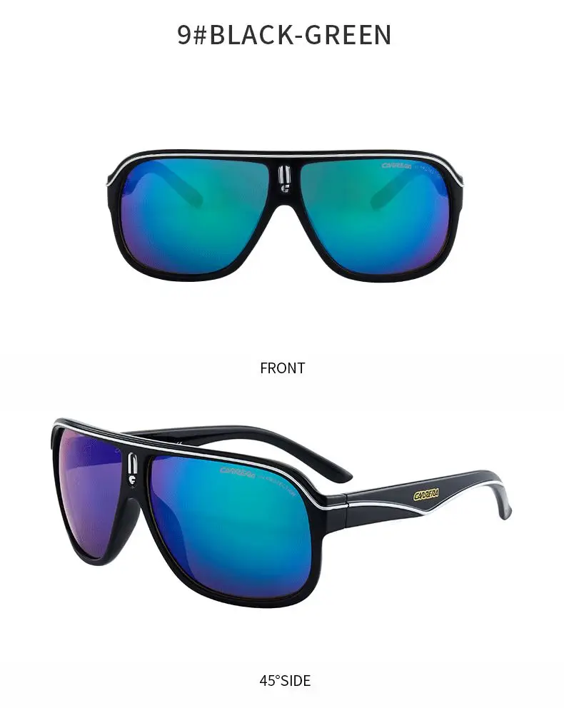 New Men Womens Retro Sunglasses Outdoor sport Matte&Bright Frame Carrera Glasses 