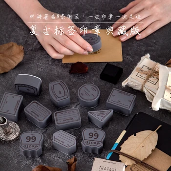 

Retro Label Series Decoration stamp wooden rubber stamps for scrapbooking Handmade card diy stamp Photo Album Craft gifts