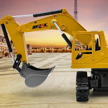 

Rechargeable 2.4GHz Engineering Car Simulation RC Excavator Tractor Musical Automatic Gifts With Light Electronic Toy 8 Channel