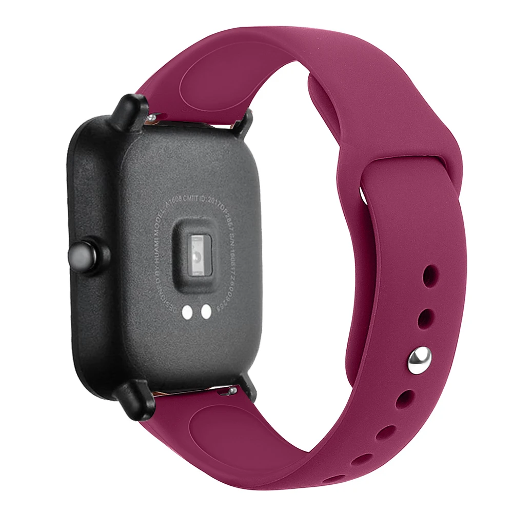 Для часов Huami GTS ремешок для Xiaomi Amazfit GTR 42 мм Смарт-часы браслет для Amazfit bip Молодежные часы ремень - Цвет: Red wine