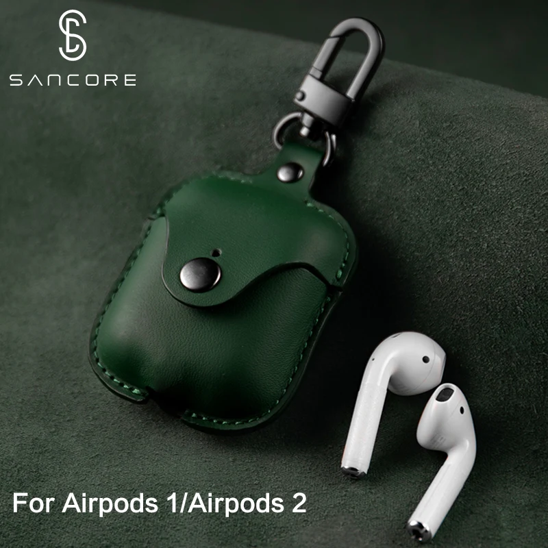 SanCore чехол для наушников из кожи наппа для Apple Airpods 1 Airpods 2 чехол роскошный защитный чехол для Аксессуары для Airpods